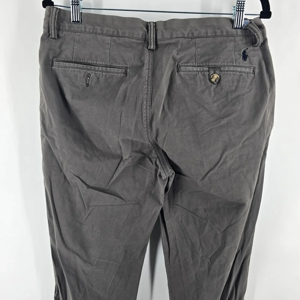 Polo Ralph Lauren Chinos Mens 32/32 Gray Stretch Straight Fit Cotton Pants